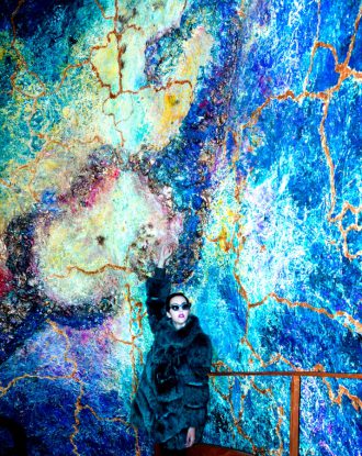 pellicce di lince azzurra lady fur carlo ramello evento milano