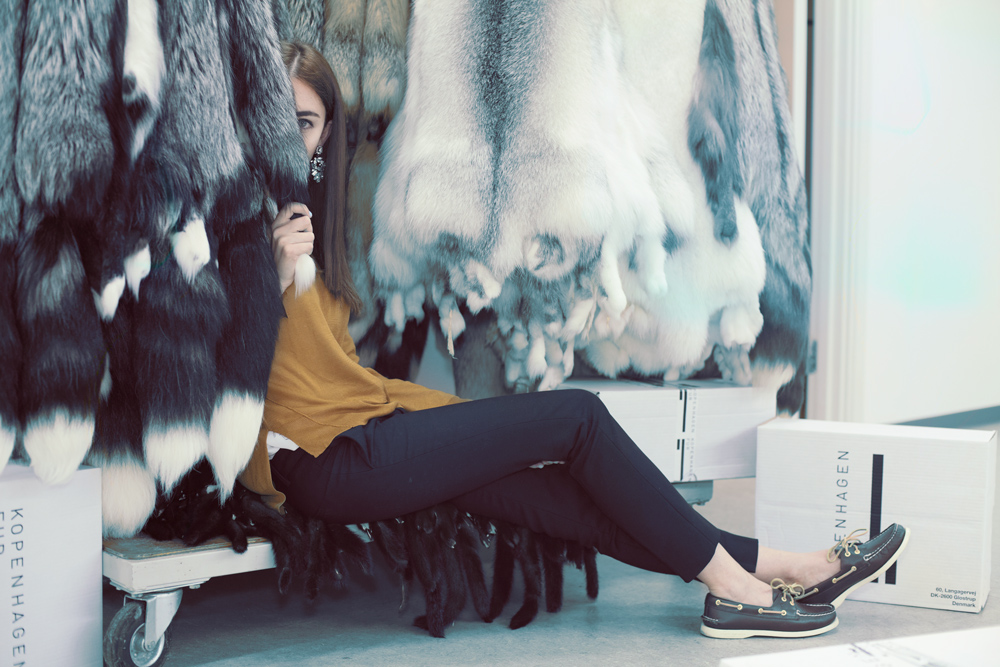 lady fur pelliccia di volpe