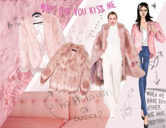 pelliccia rosa chiaro