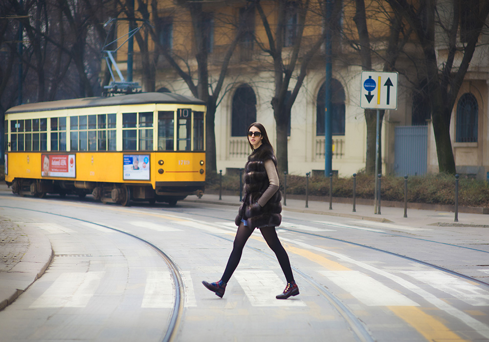 gilet di zibellino milano