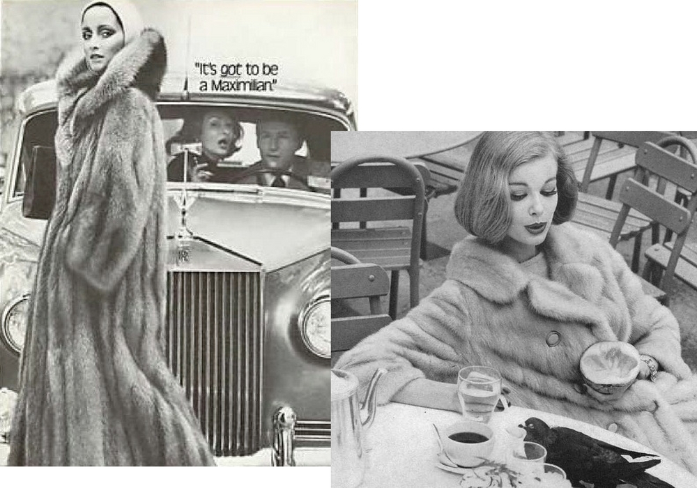 donne in pelliccia vintage