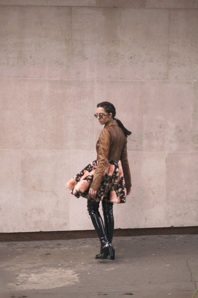 giacca di pitone e pelliccia vladimiro gioia