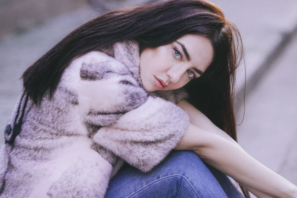 pelliccia colorata economica